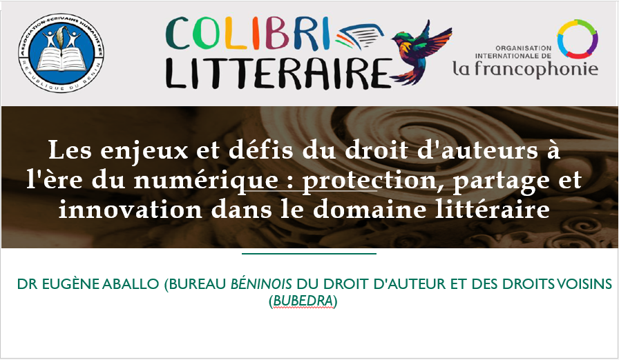 Les enjeux et défis du droit d'auteurs à l'ère du numérique : protection, partage et innovation dans le domaine littéraire